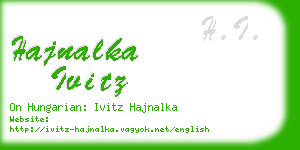 hajnalka ivitz business card